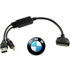 BMW Idrive Ipod Iphone Ipad Y kabelis adapteris adapteris  USB Aux Mini Cooper